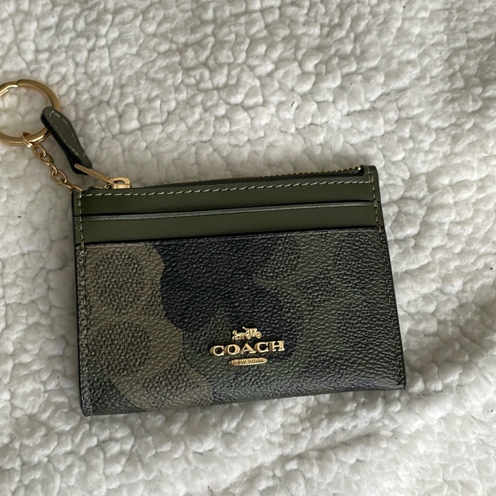 Coach wallet camouflage leather